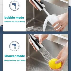 201 Stainless Steel Black Kitchen Taps Faucet Pull-Out Retractable Sink Faucet - Image 4