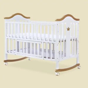 High Quality Pine Wood Multifunctional Baby Crib Luxury Newborn Swing Bed for Kids for Living Room or Hospital Use - Image 7