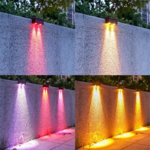 outdoor waterproof deck wall lamp led solar Luminous Lighting wall lights for Garden Fence Exterior Wall - Image 6