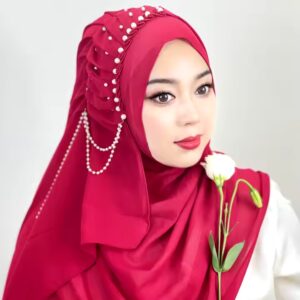 Chiffon new design mousseline jersey robe femmes musulmanes square hijab turqu kleid pins muslim scarf women - Image 4