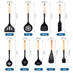 Hot Selling High Quality Kitchen Tools 9 Pcs Silicone Kitchen Utensils Set Use For Cooking Tools Utensils Set - Image 4