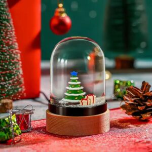 Custom 83 mm Plastic Acrylic Christmas Tree Water Globe Snow Ball Factory OEM Sequin Ornament Souvenir - Image 3