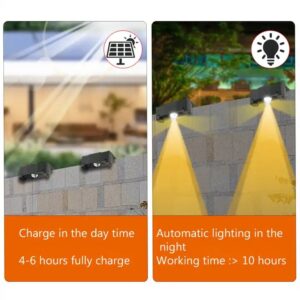 outdoor waterproof deck wall lamp led solar Luminous Lighting wall lights for Garden Fence Exterior Wall - Image 5
