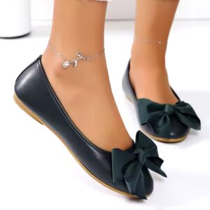 MYway In Stock Wholesale Large Size Women Flat Shoes Round Toe Women's Spring Bow Party Wedding Bridesmaid Flat Shoes Ladies - Image 5