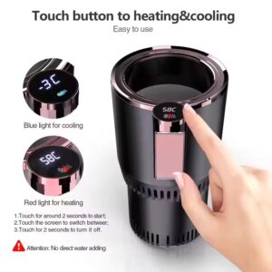 Auto Cooling and Heating Cup Holder, 2-in-1 Portable Smart Car Cup Drinks Holder for Water Coffee Milk with Display Temperature - Image 3