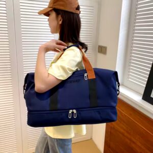 Foldable Waterproof Nylon Duffel Luggage Duffle Yoga Sports Weekend Shoulder Gym Travel Tote Bag Women - Image 6