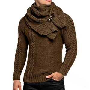 Winter New Arrivals 2024 Men Casual Warm Turtleneck Knitted Slim Full Sleeve Pullover Plus Size Sweater - Image 5