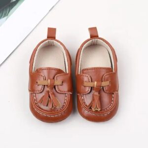 High Quality Anti-Slip Dot TPR Outsole Slip-On Dress Shoes for Boys Flat and Breathable for Spring and Autumn Seasons - Image 6