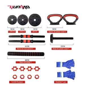 Free Weights 10 15 20 30 40 50 KG Environmental Protection Cement adjustable Dumbbells And Barbel Sets - Image 3