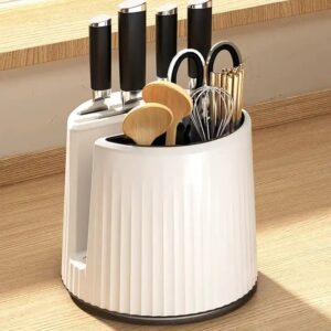 Wannuo Rotatable Kitchen Knife Holder Kitchen Spoon and Chopsticks Holder Kitchen Knives & Accessories - Image 3