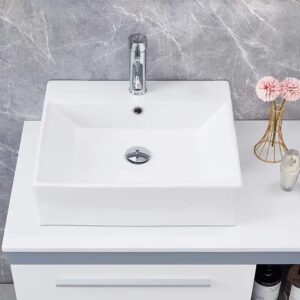 vanities High Bathroom bathroom vabity sink Ceramic Counter Top Rectangular Wash Basin ceramic basin manufacturers - Image 4