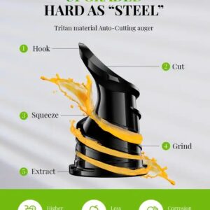 Hot Sale 2024 High Yield Cold Press Juice Extractor Reverse Function Easy to Clean High Quality Powerful Juicer Machine - Image 5