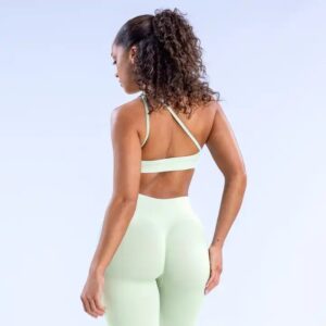 Dfyne Impact Shorts One shoulder Bra Women Seamless Sportswear Active Gym Wear Set Fitness Clothing Gym Fitness Sets Women - Image 3