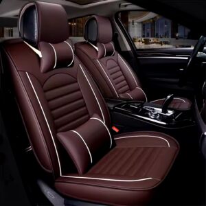 Breathable Car Seat Protector Polyester Universal Car Seat Leather Cover Set - Image 6