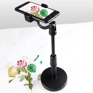 Scalable Rotating Mobile Phone Holder Tablet Stand Desk 360 Rotate for Desktop Live Streaming Overhead Shoot Video Round Base - Image 7