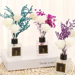 Home Decor Fragrance Dried Flower Air freshener 50ml Essential Oil Romantic Flower Reed Diffuser - Image 3