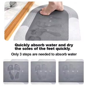 Soft Nano Design Comfy Absorbing Non Anti Slip Quick Drying Super Absorbent Diatomite Bath Mat Bathroom Mat Shower Mat Set - Image 6