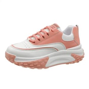 Wearing Fashionable Women's Shoes For Summer New Thick Soled Sponge College Style Color Blocked Casual Student Sports Shoes - Image 4