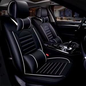 Breathable Car Seat Protector Polyester Universal Car Seat Leather Cover Set - Image 5