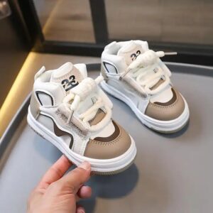 High Quality Wholesale Spring Autumn Unisex Sneakers for Baby & Children Breathable Leather Running Shoes - Image 5