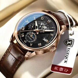 Men Watch Leather Quartz Men's Wristwatch Waterproof Luminous Sports Date Luxury Watches Man - Image 5