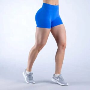 High stretch Dfyne Impact Short Seamless scrunch butt Seamless yoga Gym Shorts Yoga Tummy Control Peach Running Shorts - Image 4
