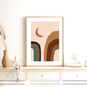 Mid Century Wall Art Set of 5, Abstract Boho Art Set of 5 Prints Bohemian Terracotta Wall Decor Art Print home Decor - Image 6