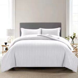 1cm 2cm 3cm customized stripe white stripe hotel bedding set stripe duvet cover set bed sheet for hotel and home - Image 3