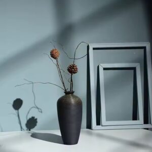 Nordic Style White Ceramic Flower Vase with Reactive Glaze Tabletop Vases Home Decor - Image 5