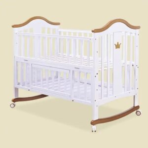 High Quality Pine Wood Multifunctional Baby Crib Luxury Newborn Swing Bed for Kids for Living Room or Hospital Use - Image 6