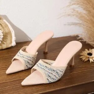 New Women's Sandals Plus Size Pointed High Heeled Slippers Slim High Heeled Sandals For Women - Image 4