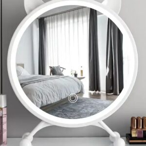 INS Desktop Mirror Kitty Design Rotating Metal Makeup Mirror - Image 4