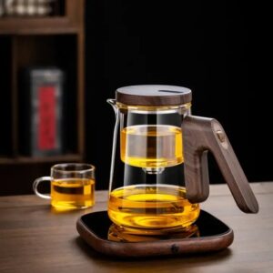 Elegant cup brewing teapot tea separation household tea brewing artifact magnetic suction tea brewing artifact glass filter - Image 6