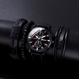 2024 new all-in-one fashion disc quartz watch business casual men's temperament watch set - Image 6