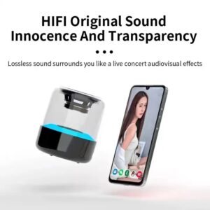 RGB Wireless Subwoofer BT Speaker USB Computer DJ Outdoor Parties Hot Sale Transparent speaker - Image 4