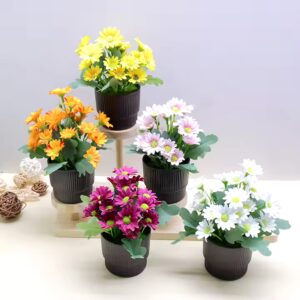 Cross-border simulation Daisy potted plant decorative ornaments desktop dining table green plants bonsai decorative flowers - Image 3