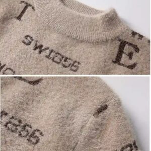 Jacquard Knitwear Men Clothes Crew Neck Cotton Men Pullover Sweater - Image 6