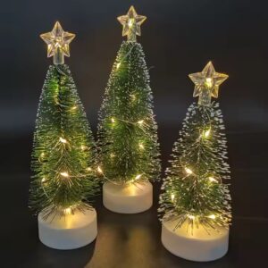 Mini small modern Christmas with led lights artificial trees for indoor desktop home decorative - Image 3