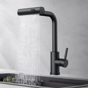 Modern design types hot cold mixer faucet 304 sus stainless steel pull out water tap kitchen sink faucet tap - Image 5