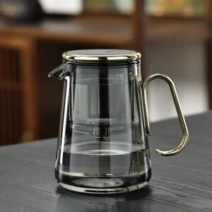 Elegant cup brewing teapot tea separation household tea brewing artifact magnetic suction tea brewing artifact glass filter - Image 3
