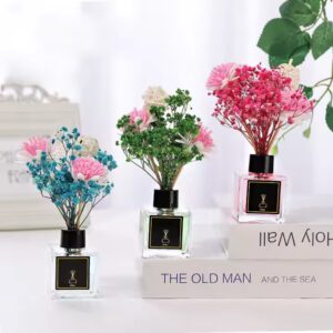 Home Decor Fragrance Dried Flower Air freshener 50ml Essential Oil Romantic Flower Reed Diffuser - Image 4