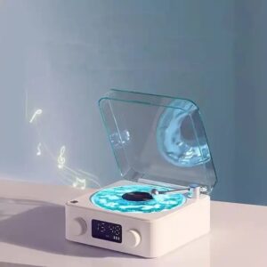 Dropship Waves Vinyl Player BT Speaker with White Noise Retro Turntable Speaker Sleep Aid Vitrola Shaped Speaker with RGB Light - Image 4