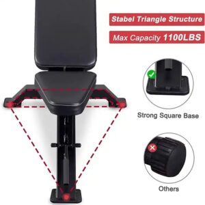 Foldable Exercise Equipment Workout Fitness Incline Press Sraining Sit up Dumbbell Weight Adjustable Gym Bench - Image 7