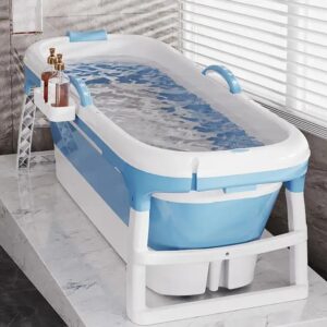 1.48m Portable Folding Bath Tub Easy To Store Foldable Bath Tub For Adults With Massage Roller - Image 1