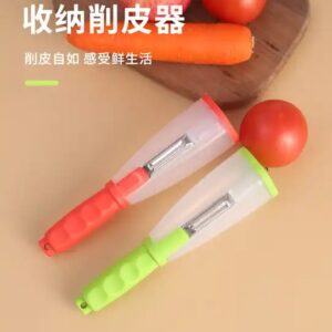 Multifunctional Kitchen Gadget Tools Carrot Peeling Knife Vegetable Fruit Peeler With Storage Box Container - Image 6