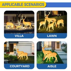 Wholesale Christmas Decorations Lighted Animal Christmas Reindeer Sculpture Motif Lights - Image 4