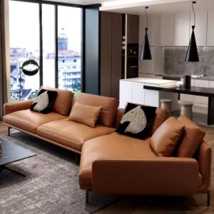 Hot sale living room sofa home furniture Modern fabric corner sofa - Image 5