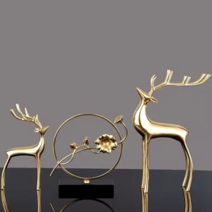 luxury copper brass deer handmade metal small order decoration art home decor accessories for modern living room bedroom - Image 5