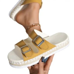 Large size belt buckle slippers for women's outdoor wear 2024 summer forest retro thick soled casual cool slippers - Image 7