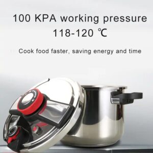 stainless steel Rotating open and close gas and induction use bottom Thicken pressure cooker - Image 4